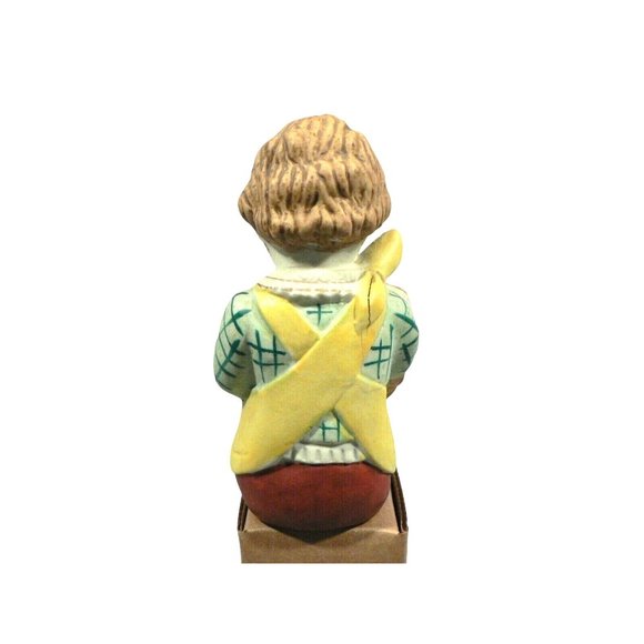 Bisque Boy Figurine Hand Painted matte finish with dog Japan - Picture 4 of 9